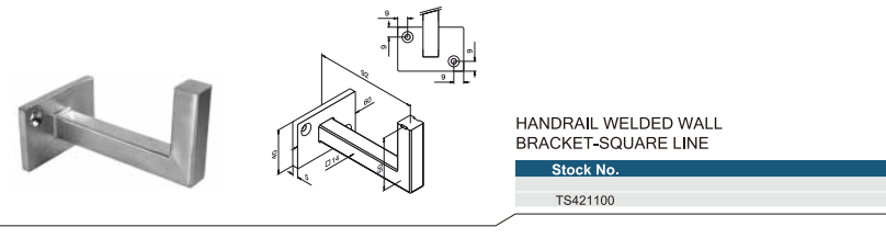 Handrail Welded Wall Bracket-Square Line1.png
