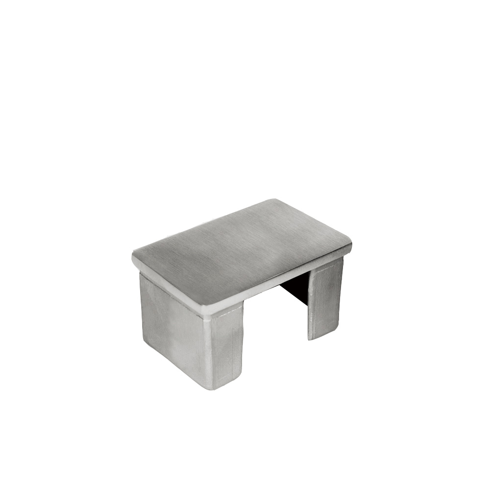 End cap for rectangular slot tube
